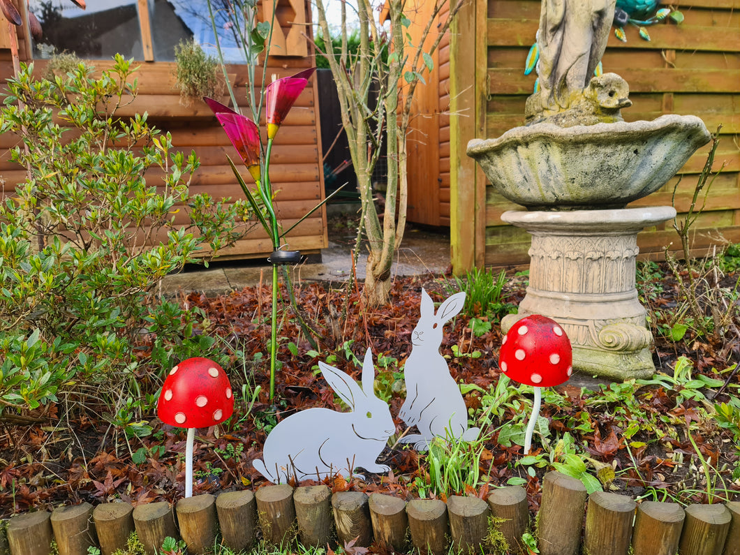 Metal Rabbits - Garden Ornaments